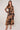 Black and Camel Rose Print Maxi Shirt Dress