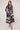 Black and Stone Abstract Floral Print Maxi Shirt Dress