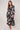 Black and Stone Abstract Floral Print Maxi Shirt Dress