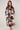 Earthtone Abstract Flow Print Midi Shirt Dress