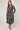 Black Modern Patchwork Geo Print Midi Shirt Dress