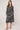 Black Modern Patchwork Geo Print Midi Shirt Dress