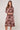 Brown and Pink Botanical Floral Print Midi Shirt Dress