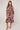 Brown and Pink Botanical Floral Print Midi Shirt Dress