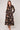 Black and Caramel Swirl Print Maxi Shirt Dress