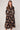 Black and Caramel Swirl Print Maxi Shirt Dress
