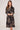 Black and Gold Vintage Rose Print Midi Shirt Dress