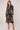 Black and Gold Vintage Rose Print Midi Shirt Dress