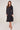 Black Tonal Floral Print Midi Shirt Dress