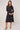 Black Tonal Floral Print Midi Shirt Dress