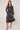 Black Abstract Swirl Print Midi Shirt Dress