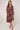 Chocolate Abstract Swirl Print Midi Shirt Dress