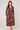 Chocolate Abstract Swirl Print Midi Shirt Dress