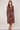 Chocolate Abstract Swirl Print Midi Shirt Dress