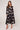 Black and Taupe Magnolia Print Maxi Shirt Dress