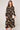 Black and Gold Swirl Print Maxi Shirt Dress