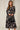 Black and Taupe Orchid Print Maxi Shirt Dress