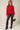 Red Scallop Textured Knit Jumper