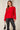 Red Scallop Textured Knit Jumper