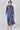 Navy Coral Print Belted Maxi Shirt Dress