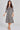 Black Tropical Print Quarter Sleeve Tie Waist Midi Dress