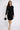 Black Button-Front Mini Shirt Dres