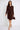 Chocolate Button-Front Mini Shirt Dress