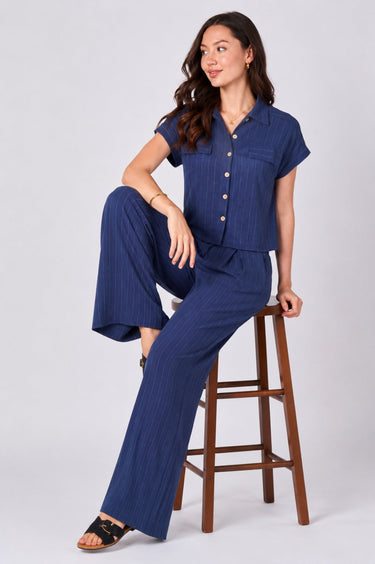 Blue Pinstripe Shirt and Trousers set