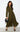 Khaki Floral Print Long Sleeve Midaxi Shirt Dress