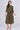 Khaki Green Contemporary Line Print Shirt Dress