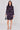 Midnight Plum Animal Print Belted Shirt Dress