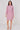 Dusty Rose Shirred Neck Long Sleeve Dress