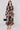 Mocha Abstract Print Belted Midaxi Shirt Dress