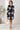 Love Sunshine Black Ivory Bouquet Print Belted Shirt Dress Brunch Dress Casual Dress Dress with Pockets Dresses Everyday Dress Long Sleeve Dress LS-5026 Workwear Dress
