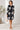 Love Sunshine Black Ivory Bouquet Print Belted Shirt Dress Brunch Dress Casual Dress Dress with Pockets Dresses Everyday Dress Long Sleeve Dress LS-5026 Workwear Dress