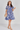 Blue Floral Print Tiered Mini Dress