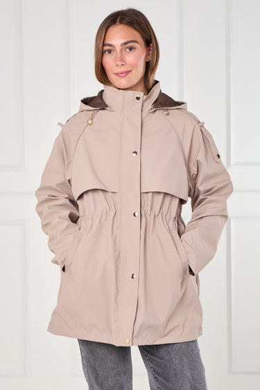Stone and Chocolate Reversible Parka
