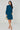 Teal Shirred Neck Long Sleeve Dress