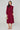 Ruby Red Shirred High Neck Midaxi Dress
