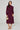 Merlot Shirred High Neck Midaxi Dress