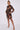 Love Sunshine Brown Abstract Print Black Mini Shirt Dress Brunch Dress Casual Dress Dress with Pockets Everyday Dress Long Sleeve Dress LS-5026 Workwear Dress