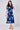 Navy Blue Floral Print Tie Front Midi Shirt Dress