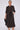 Tan Chevron Print Half Sleeve Black Midi Shirt Dress