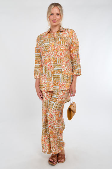 Orange Patchwork Print Co-Ord Set