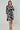 Black and White Abstract Patchwork Print Mini Shirt Dress