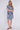 Blue Leaf Print Short Sleeve Mini Shirt Dress