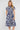 Cobalt Leaf Print Linen-Blend Midi Shirt Dress