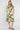 Green Botanical Leaf Print Tiered Midi Shirt Dress
