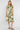 Green Botanical Leaf Print Tiered Midi Shirt Dress
