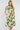 Green Botanical Leaf Print Tiered Midi Shirt Dress